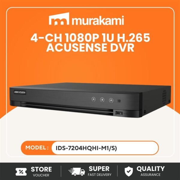 Hikvision 4 Channel DVR AcuSense (iDS-7204HQHI-M1/S) is a smart and reliable CCTV recording system