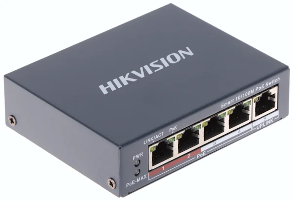 Hikvision DS-3E1105P-EI 4 Port Fast Ethernet Smart POE Switch - Image 3