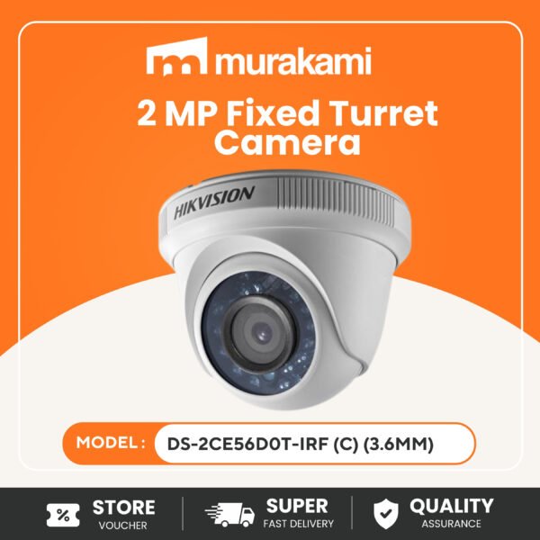HD Dome Security Camera (DS-2CE56D0T-IRF 3.6mm) – Turbo Night Vision CCTV Surveillance System