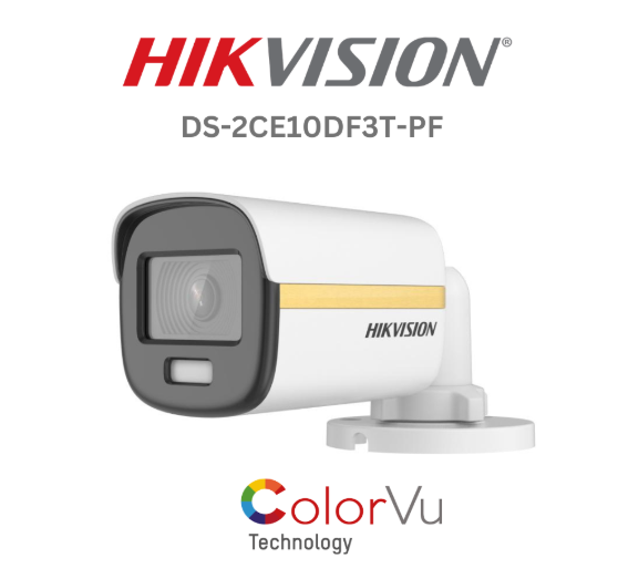 Hikvision DS-2CE10DF3T-PF (3.6mm) 2 MP ColorVu Fixed Mini Bullet Camera
