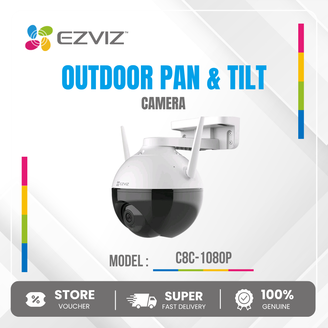 EZVIZ Outdoor PT Camera (C8C-1080P) – Smart 360° Full HD WiFi Security Camera with Color Night Vision - Image 5