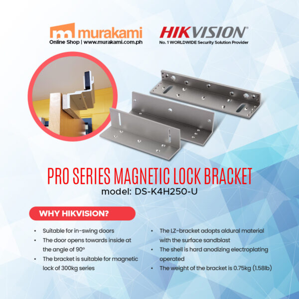 Hikvision	DS-K4H250-U	Pro Series Magnetic Lock Bracket