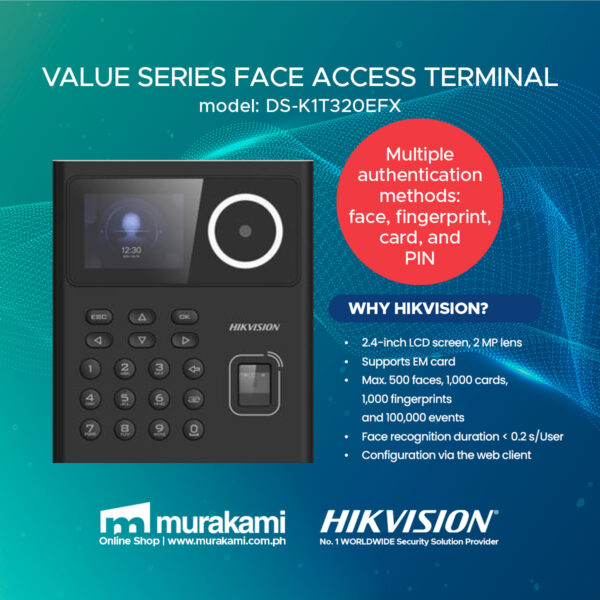 Hikvision	DS-K1T320EFX Value Series Face Access Terminal