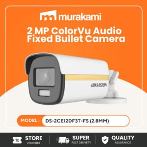 Hikvision (DS-2CE12DF3T-FS) ColorVu Audio Camera – 2MP Full HD CCTV with Audio & Night Vision