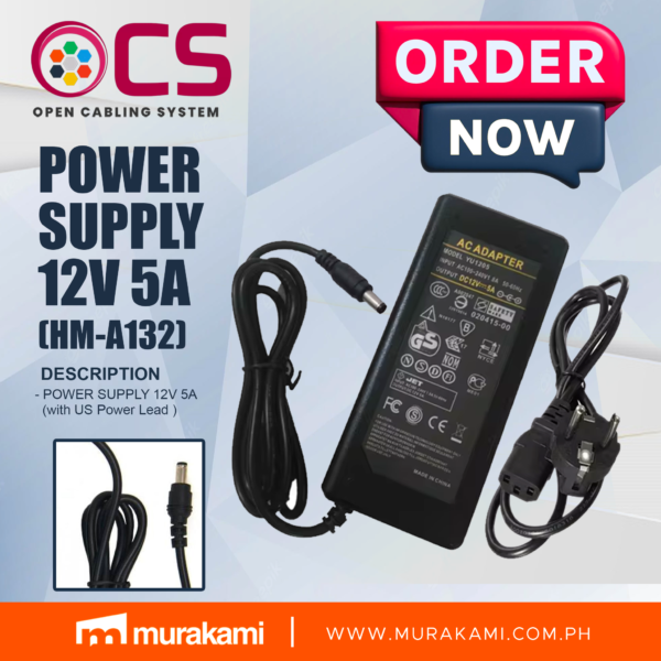 OCS	HM-A132 (4-way) POWER SUPPLY 12V 5A (with US Power Lead )