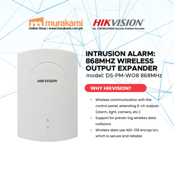 Hikvision	DS-PM-WO8 868MHz Wireless Output Expander