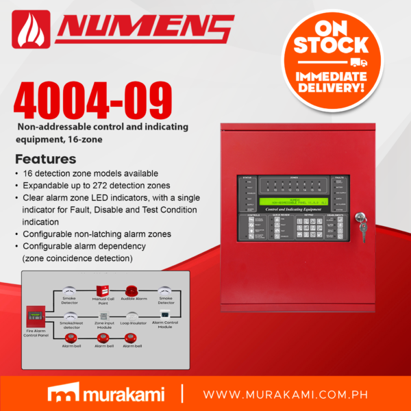 Numens 4004-09 Non-addressable control and indicating equipment, 16-zone
