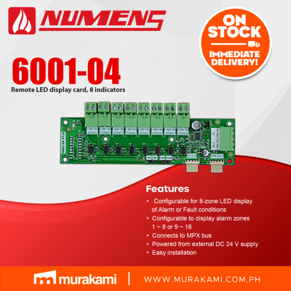 Numens 6001-04 Remote LED display card, 8 indicators