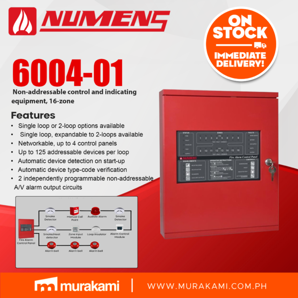 Numens 6004-01 Control Panel Addressable Fire Alarm Control Panel