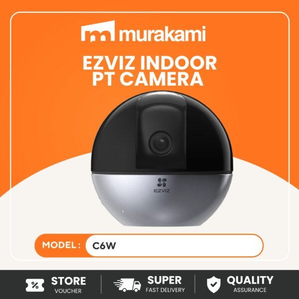 EZVIZ (C6W) 2K Smart WiFi Pan & Tilt Indoor Security Camera with Motion Tracking & Night Vision