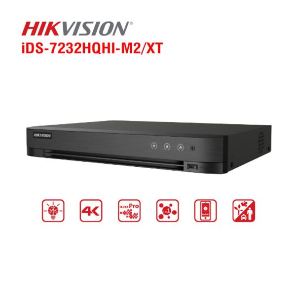 Hikvision	iDS-7232HQHI-M2/XT(STD) 32-ch 1080p 1U H.265 AcuSense DVR