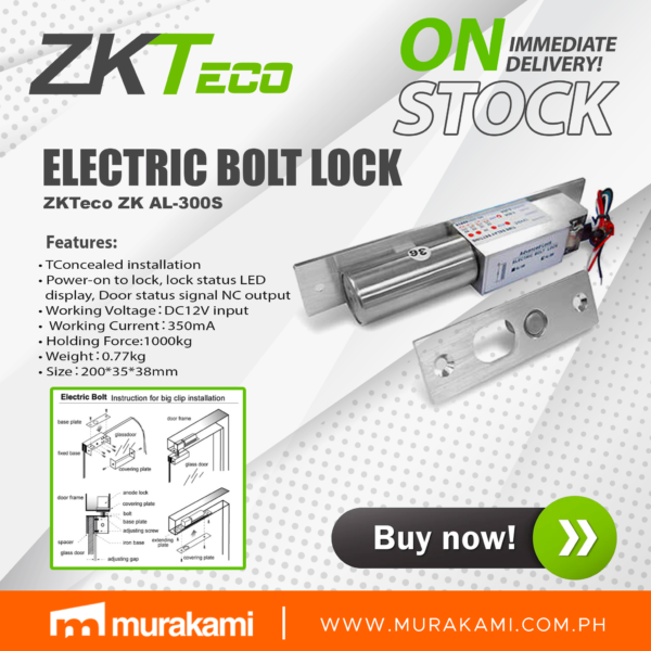 ZKTeco ZK AL-300S	Power-on to lock, magnetic induction, with lock status LED display
