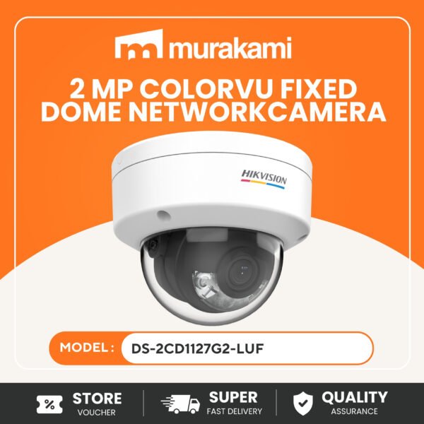 Best Hikvision (DS-2CD1127G2-LUF) 2MP ColorVu MD 2.0 Dome IP Camera 4mm Lens Full Color Night Vision CCTV Security Camera