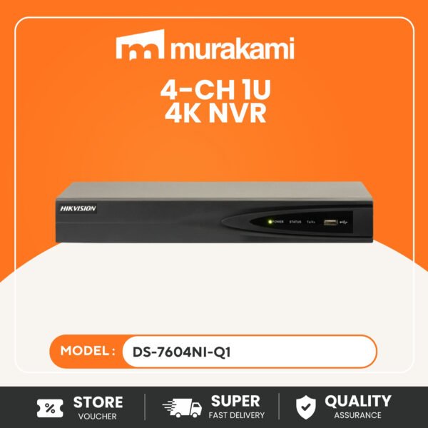 Quality Hikvision (DS-7604NI-Q1) 4-Channel NVR – 4CH Network Video Recorder for IP CCTV Cameras