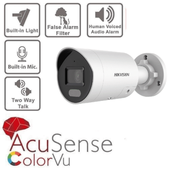 Hikvision	DS-2CD2026G2-I (4mm)	2 MP AcuSense Fixed Mini Bullet Network Camera