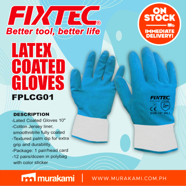 FIXTEC LATEX COATED GLOVES (FPLCG01)
