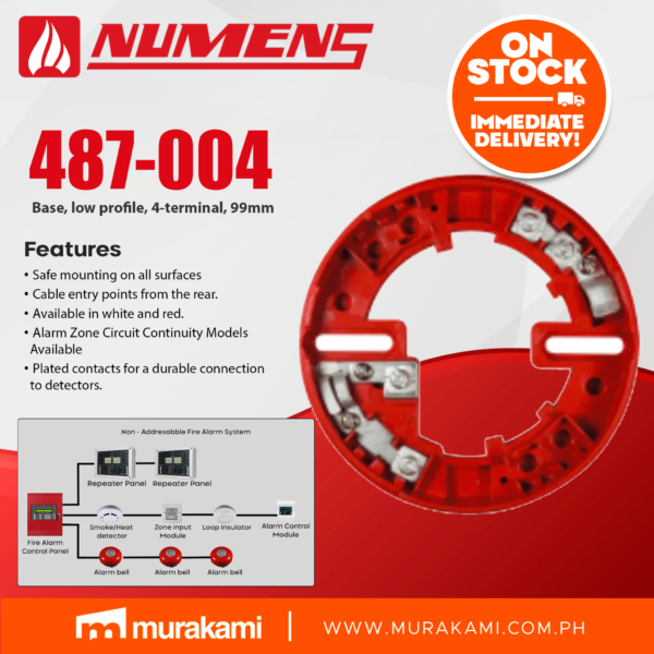 Numens 487-004 Base, low profile, 4-terminal, 99mm
