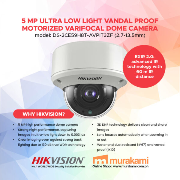 Hikvision	DS-2CE59H8T-AVPIT3ZF (2.7-13.5mm)