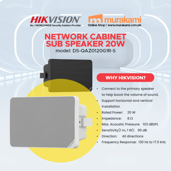 Hikvision	DS-QAZ0120G1R-S	Network Cabinet Sub Speaker 20W