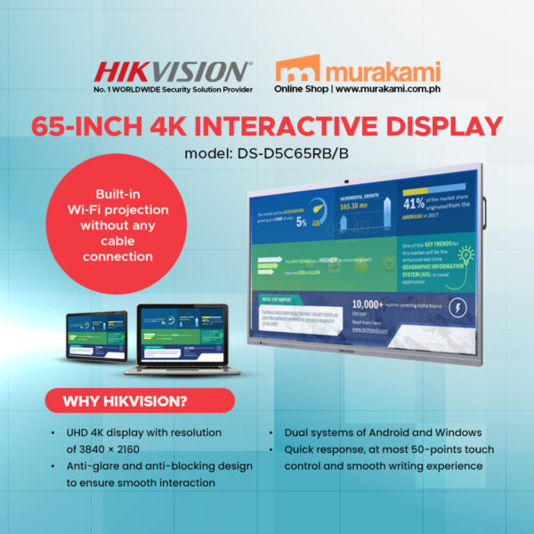 Hikvision	DS-D5C65RB/B 65-inch 4K Interactive Display