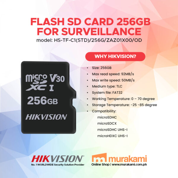 Hikvision	HS-TF-C1(STD)/256G/ZAZ01X00/OD