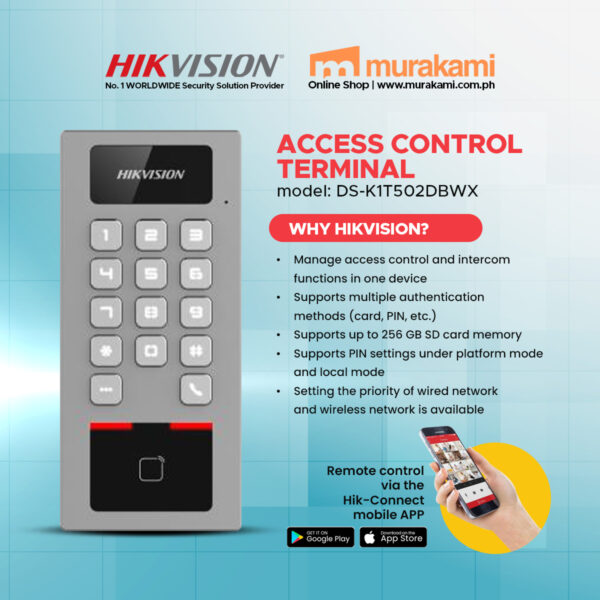 Hikvision	DS-K1T502DBWX Access Control Terminal