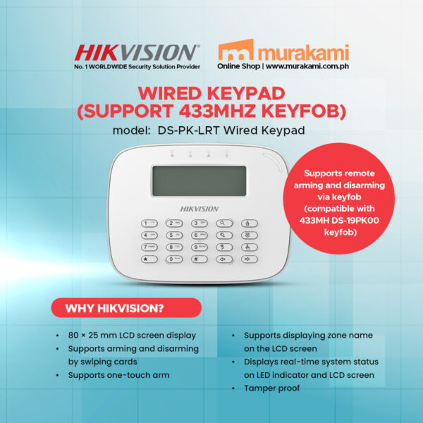 Hikvision	DS-PK-LRT Wired Keypad(Support 433MHz Keyfob)