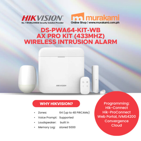Hikvision	DS-PWA64-Kit-WB	AX PRO Kit (433MHz)