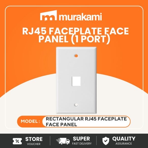 OCS (Rectangular RJ45 faceplate face panel) (1port)