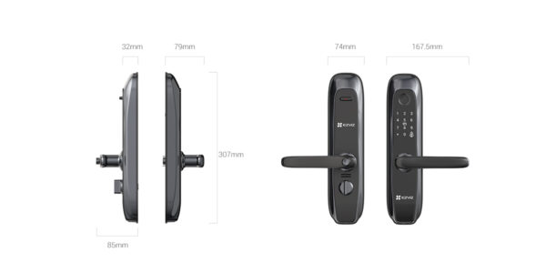 EZVIZ CS-L2S-11FCP (A0)(BLACK)	Smart Fingerprint Lock Zigbee Version - Image 3