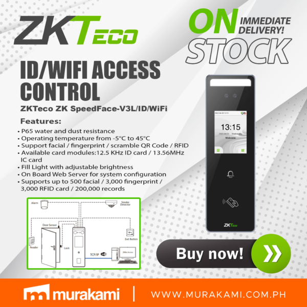 ZKTeco ZK SpeedFace-V3L/ID/WiFi Access Control