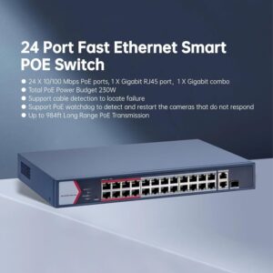 Hikvision	DS-3E1326P-EI 24 Port Fast Ethernet Smart POE Switch