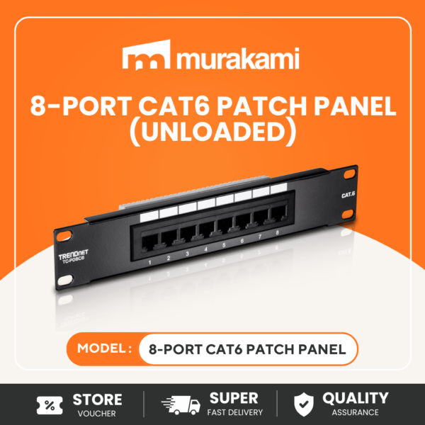 Installation Essential  Loaded (8-PORT CAT6 PATCH PANEL)