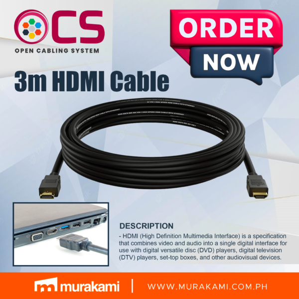 OCS	3m HDMI Cable