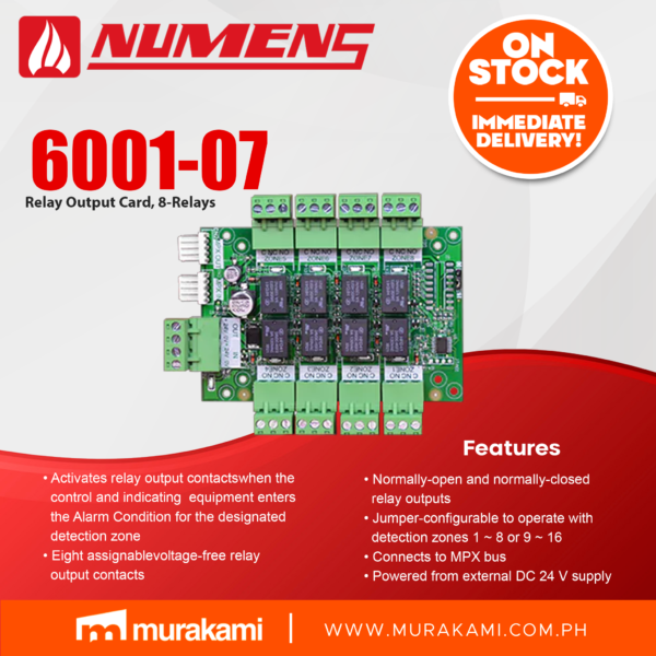 Numens 6001-07 Relay Output Card, 8-Relays