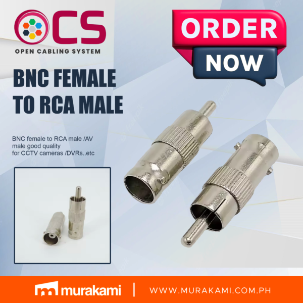 OCS	BNC FEMALE TO RCA MALE /AV MALE (BNC-R10M)