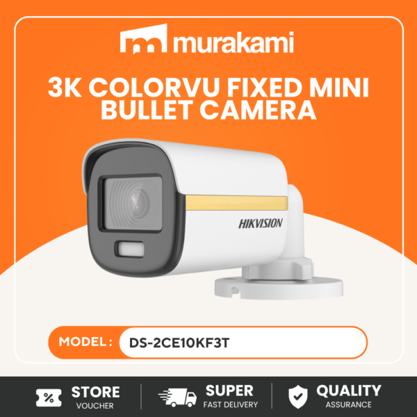 Advanced Hikvision (DS-2CE10KF3T 3.6mm) CCTV Camera ColorVu 1080p Full HD Outdoor Security Camera