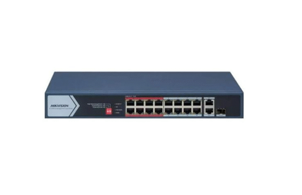 Hikvision	DS-3E1318P-EI/M 16 Port Fast Ethernet Smart POE Switch - Image 3