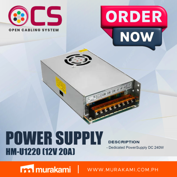 OCS	HM-U1220 (12V 20A) Dedicated PowerSupply DC 240W