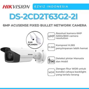 Hikvision	DS-2CD2T63G2-2I (4mm) 6 MP AcuSense Fixed Bullet Network Camera