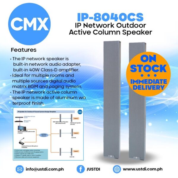 CMX IP-8040CS IP Active Outdoor Column Speaker - Image 2