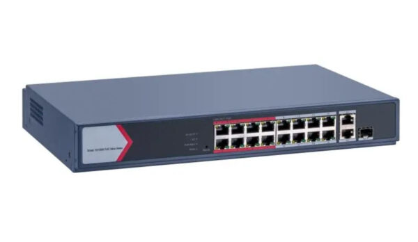 Hikvision	DS-3E1318P-EI/M 16 Port Fast Ethernet Smart POE Switch - Image 2