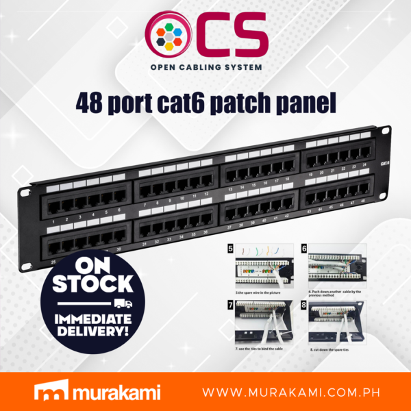 OCS	48-PORT CAT6 PATCH PANEL (UNLOADED)