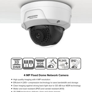 Hikvision	HWI-D140H (4mm) (C) 4 MP Fixed Dome Network Camera - Image 2