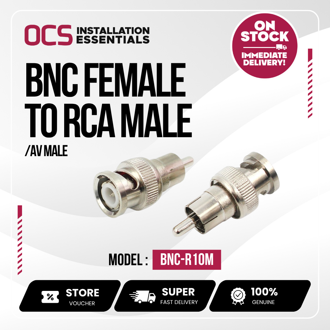 Installation Essential (BNC FEMALE TO RCA MALE /AV MALE) (BNC-R10M) - Image 4