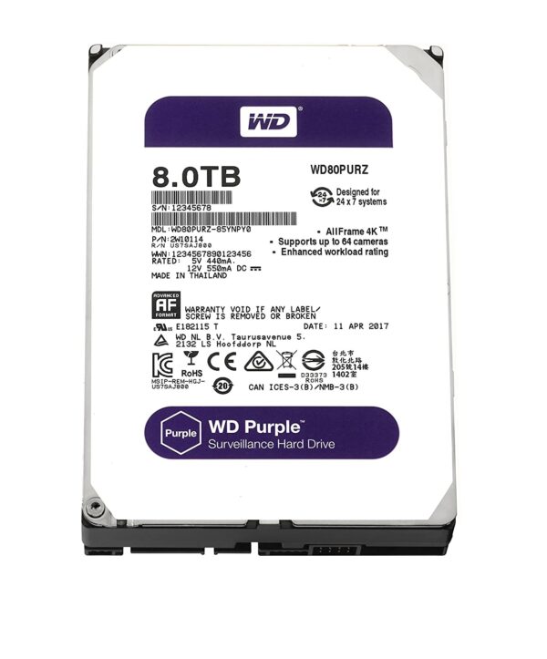 Hikvision	WD82PURX-78 (8TB HDD)