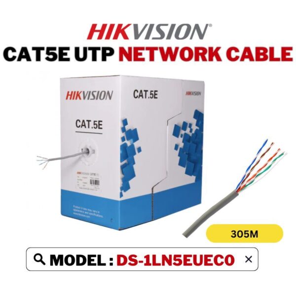 Hikvision	DS-1LN5EUEC0 CAT5E U/UTP Network Cable (Solid Copper, 0.45mm) - Image 2