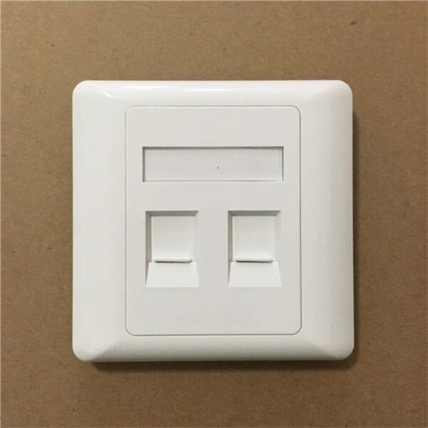 OCS Square RJ45 faceplate face panel (2 port) - Image 3