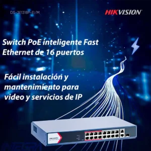 Hikvision	DS-3E1318P-EI/M 16 Port Fast Ethernet Smart POE Switch