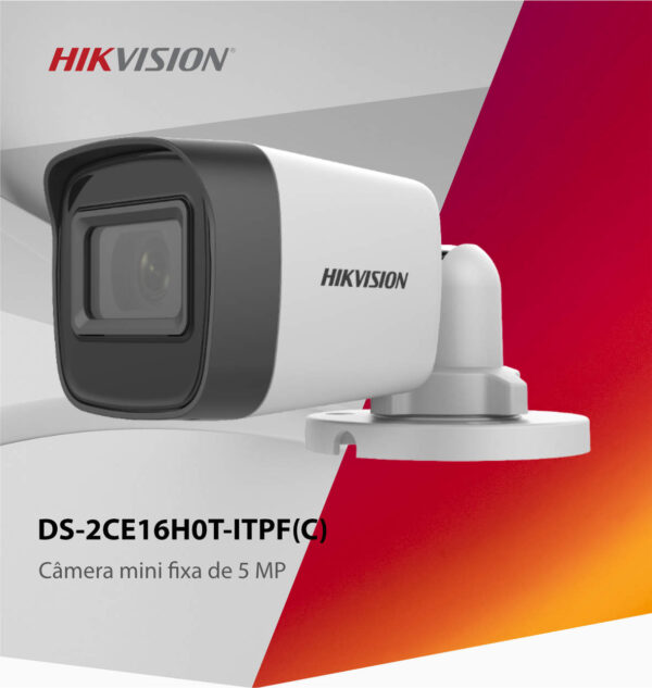 Hikvision	DS-2CE16H0T-ITPF (C) (3.6mm) 5 MP Fixed Mini Bullet Camera - Image 2